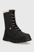 Дитячі зимові черевики Tommy Hilfiger колір чорний (2826339)