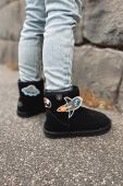 Дитячі замшеві чоботи Emu Australia Wallaby Mini Play колір чорний