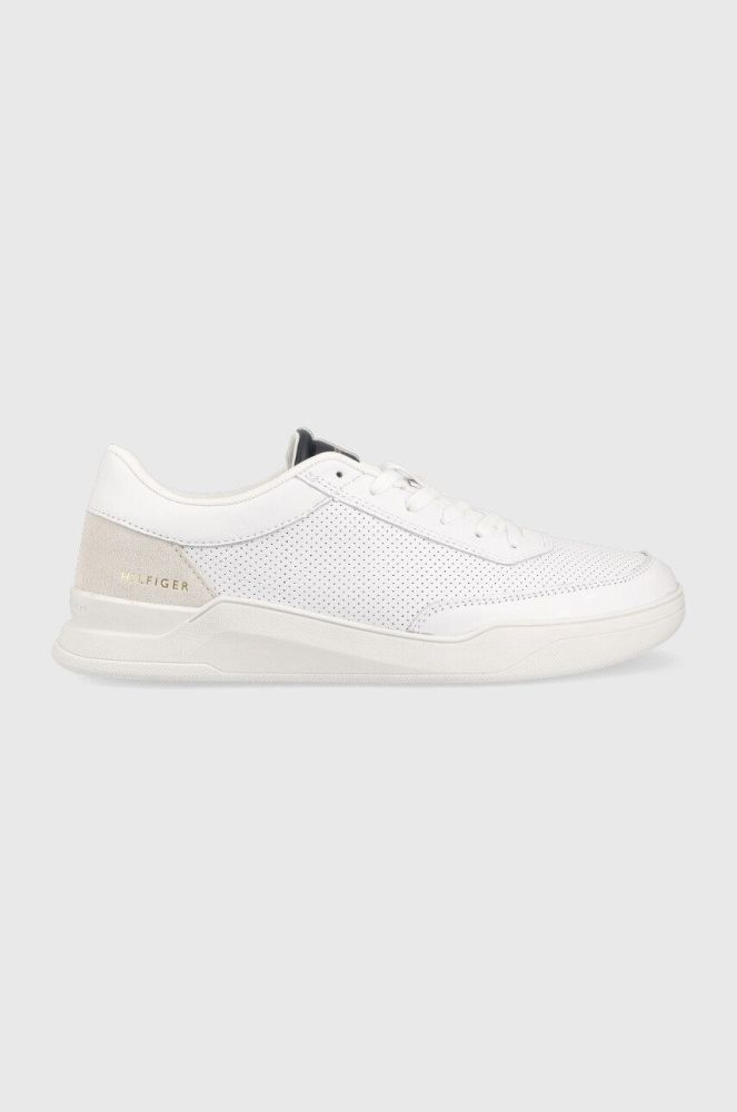 Шкіряні кросівки Tommy Hilfiger Elevated Cupsole Perf колір білий