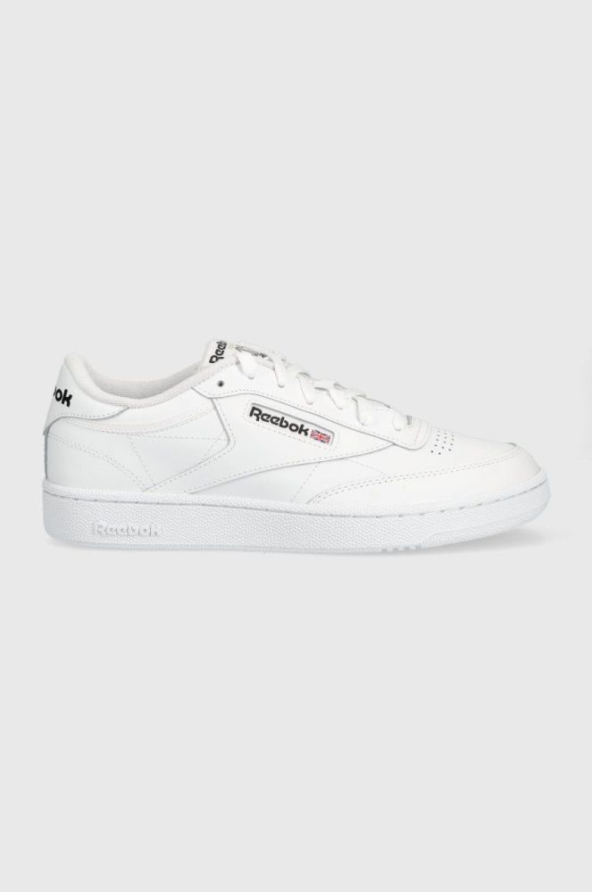 Шкіряні кросівки Reebok Classic CLUB C 85 GZ1605 колір білий GZ1605-FTW/FT/BL