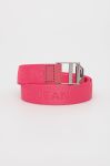 Ремінь Tommy Jeans Ess Webbing Belt жіночий колір рожевий