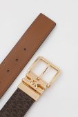 Двосторонній шкіряний ремінь MICHAEL Michael Kors жіночий колір коричневий (2507623)