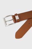 Шкіряний ремінь BOSS чоловічий колір коричневий (2519794)