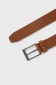 Шкіряний ремінь Tommy Hilfiger чоловічий колір коричневий (2564985)