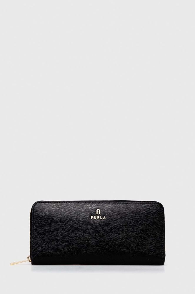 Шкіряний гаманець Furla жіночий колір чорний (2840737)