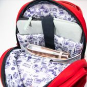 Рюкзак Cabaia Oldschool колір червоний великий однотонний