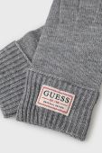 Рукавички з домішкою вовни Guess чоловічі колір сірий