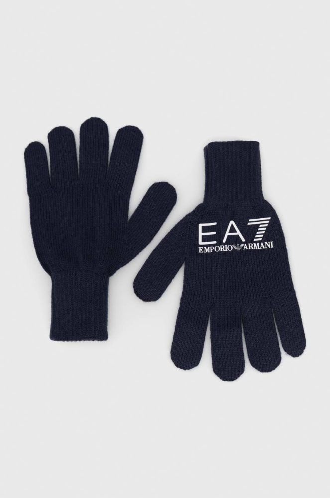 Рукавички EA7 Emporio Armani колір синій
