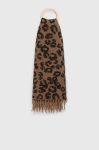Шарф Pieces жіночий колір коричневий візерунок (2812240)