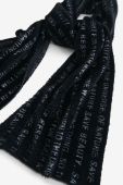 Шарф Desigual жіночий колір чорний з принтом