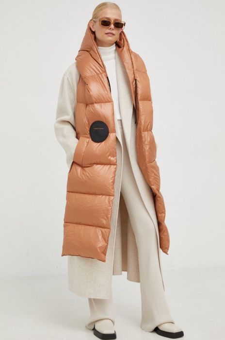 Пуховий шарф MMC STUDIO колір коричневий однотонний (2712841)