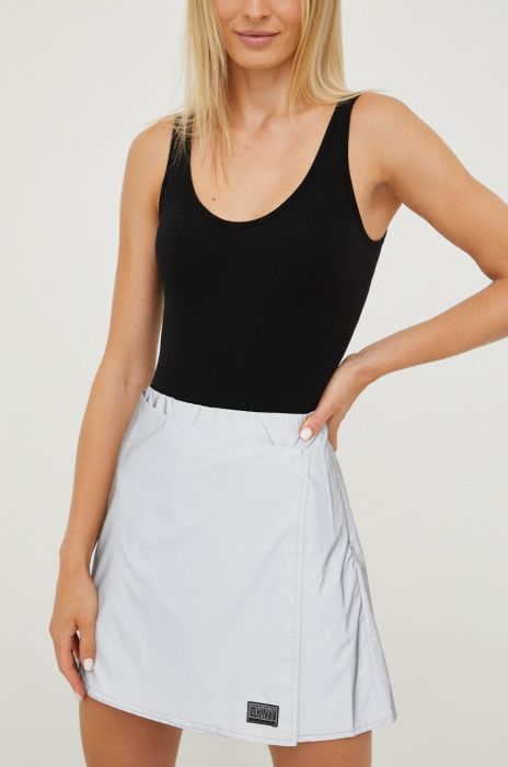 Спідниця Dkny колір срібний mini пряма