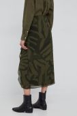 Спідниця Lauren Ralph Lauren колір зелений midi пряма