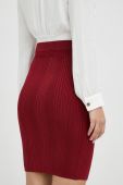 Спідниця Guess колір бордовий mini олівець