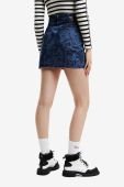 Джинсова спідниця Desigual колір синій mini пряма (2588908)
