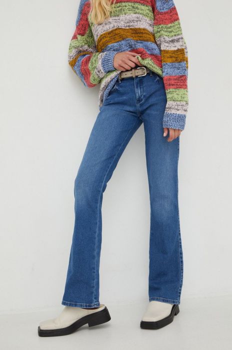 Джинси Wrangler Bootcut Camellia жіночі висока посадка колір блакитний