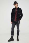 Джинси Wrangler Larston Authentic Black чоловічі колір чорний