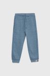 Дитячі спортивні штани United Colors of Benetton меланж колір блакитний