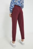 Штани Only жіночі колір бордовий пряме висока посадка