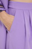 Штани Vila жіночі колір фіолетовий пряме висока посадка