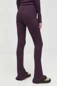 Штани Patrizia Pepe жіночі колір фіолетовий облягаюче висока посадка