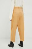 Штани Patrizia Pepe жіночі колір бежевий широке висока посадка (2513310)