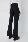 Штани Y.A.S Vinna жіночі колір чорний широкі середня посадка