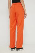 Штани Vila VIKAMMAS жіночі колір помаранчевий пряме висока посадка
