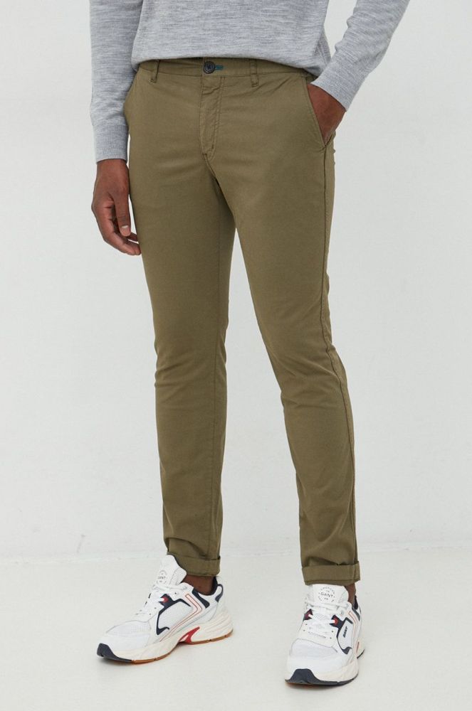 Штани PS Paul Smith чоловічі колір зелений фасон chinos