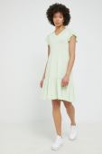 Сукня Pieces колір зелений mini розкльошена