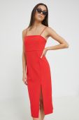 Сукня Only колір червоний midi пряма