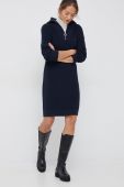 Бавовняна сукня Tommy Hilfiger колір синій midi oversize