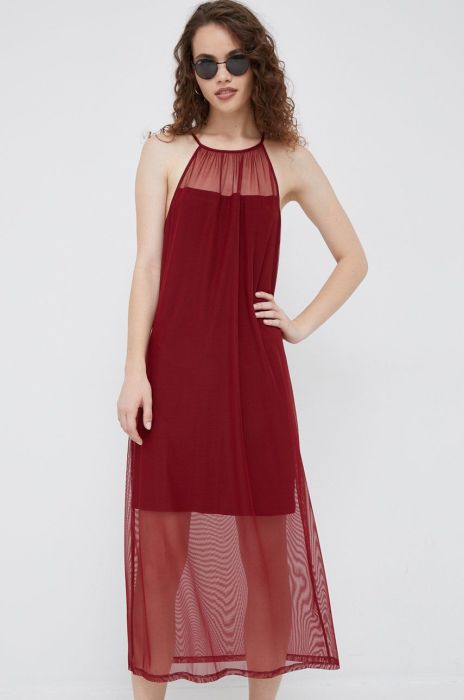 Сукня Dkny колір бордовий maxi пряма