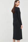 Бавовняна сукня Armani Exchange колір чорний midi пряма (2532094)