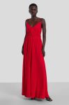 Сукня колір червоний maxi розкльошена