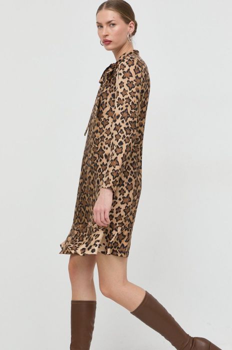 Шовкова сукня Red Valentino колір коричневий mini пряма