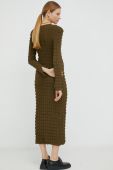 Сукня Gestuz Alleny колір зелений midi облягаюча