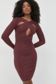 Сукня Guess колір коричневий mini облягаюча (2685438)