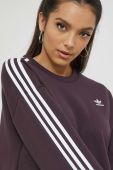 Бавовняна сукня adidas Originals колір фіолетовий midi oversize