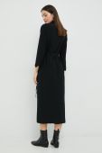 Сукня Sisley колір чорний maxi пряма (2586771)