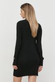 Сукня з домішкою вовни Pinko колір чорний mini облягаюча