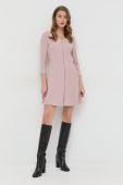 Сукня Trussardi колір рожевий mini розкльошена
