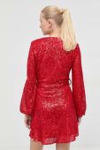 Сукня Bardot колір червоний mini розкльошена (2812393)