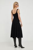 Сукня Morgan колір чорний maxi розкльошена (2553081)