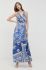 Сукня Morgan maxi розкльошена колір блакитний (2559250)