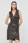 Сукня Morgan колір чорний mini облягаюча (2790139)