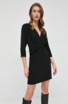 Сукня Morgan колір чорний mini розкльошена (2748078)