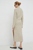 Вовняна сукня By Malene Birger Favine колір бежевий maxi oversize
