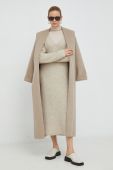 Вовняна сукня By Malene Birger Favine колір бежевий maxi oversize