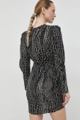 Сукня з домішкою шовку Liu Jo колір чорний mini розкльошена